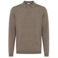 Gentiluomo Zip Longsleeve Polo Bruin