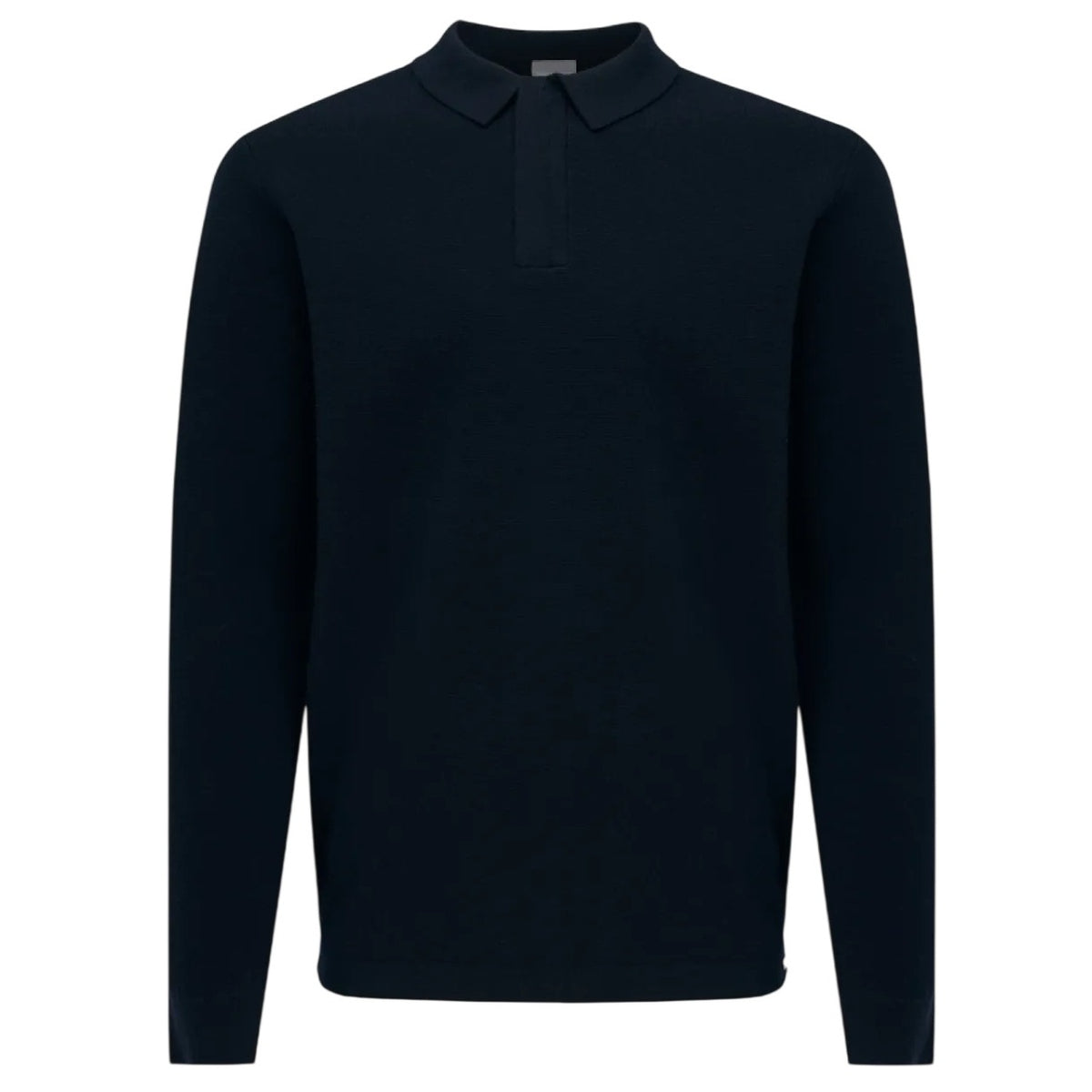 Gentiluomo Zip Longsleeve Polo Navy