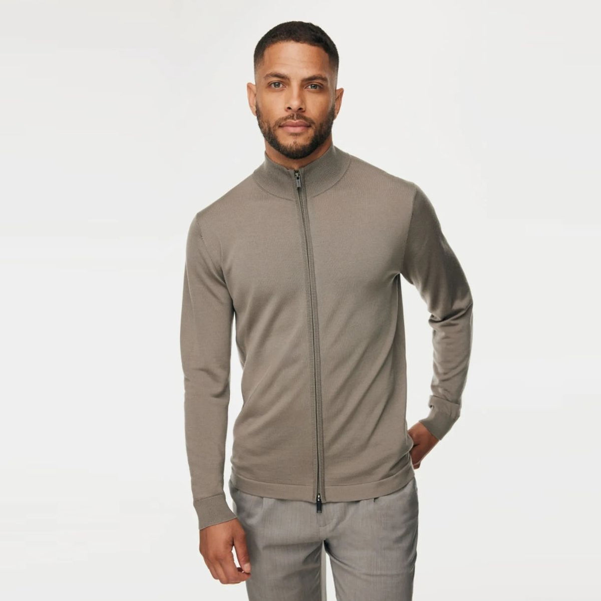 Gentiluomo Zip Vest Bruin