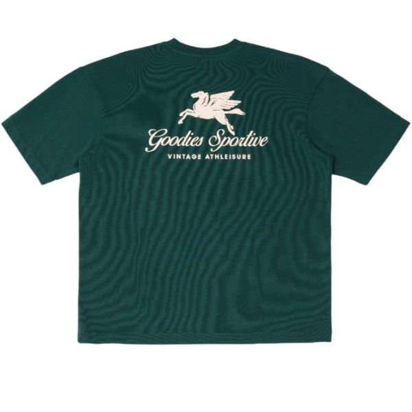 Goodies Sportive Pegasus T-shirt Donker Groen