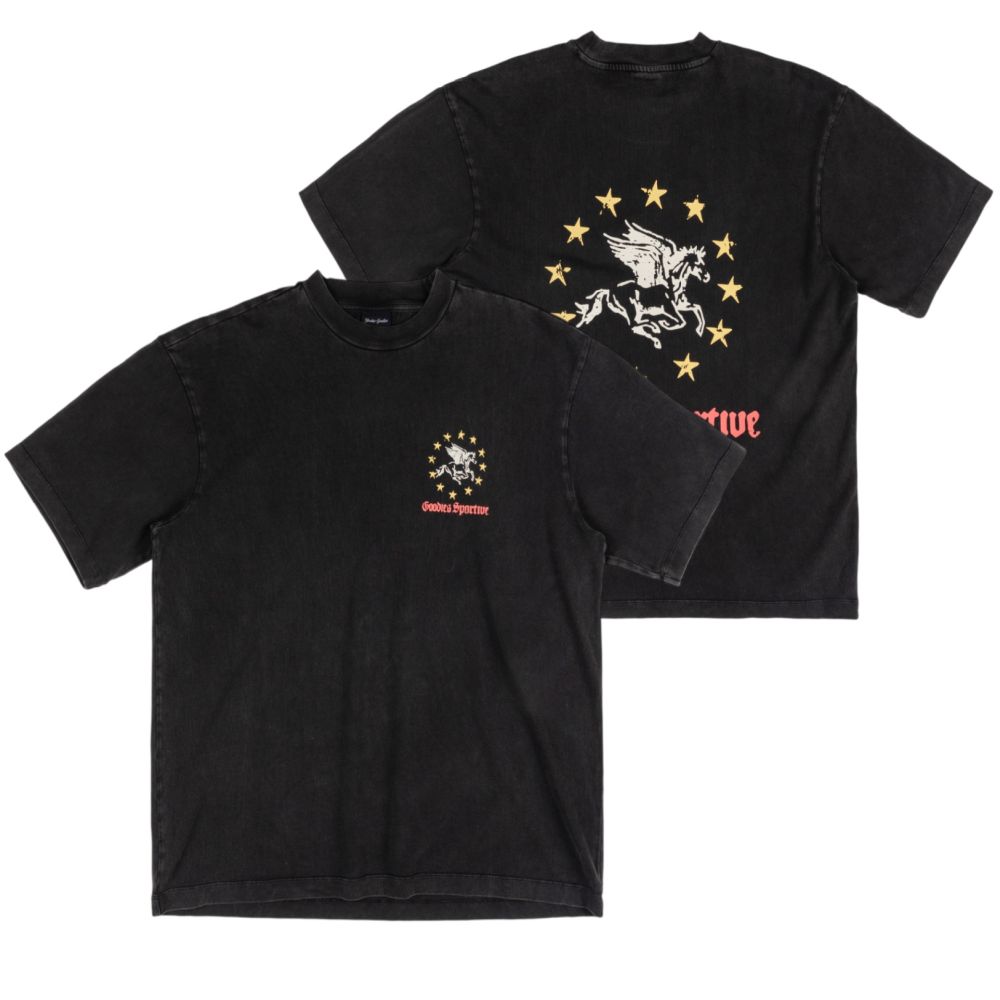 Goodies Sportive Pegasus Union T-shirt Zwart