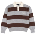 Goodies Sportive Shitake Longsleeve Polo Bruin/Grijs