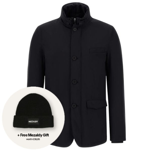 Herno Stand Down Collar Jas Zwart