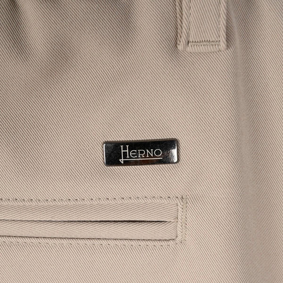Herno Cotton-Effect Stretch Pantalon Beige