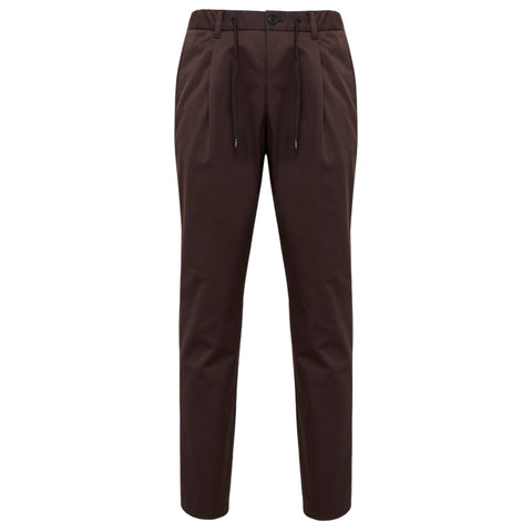 Herno Cotton-Effect Stretch Pantalon Bruin