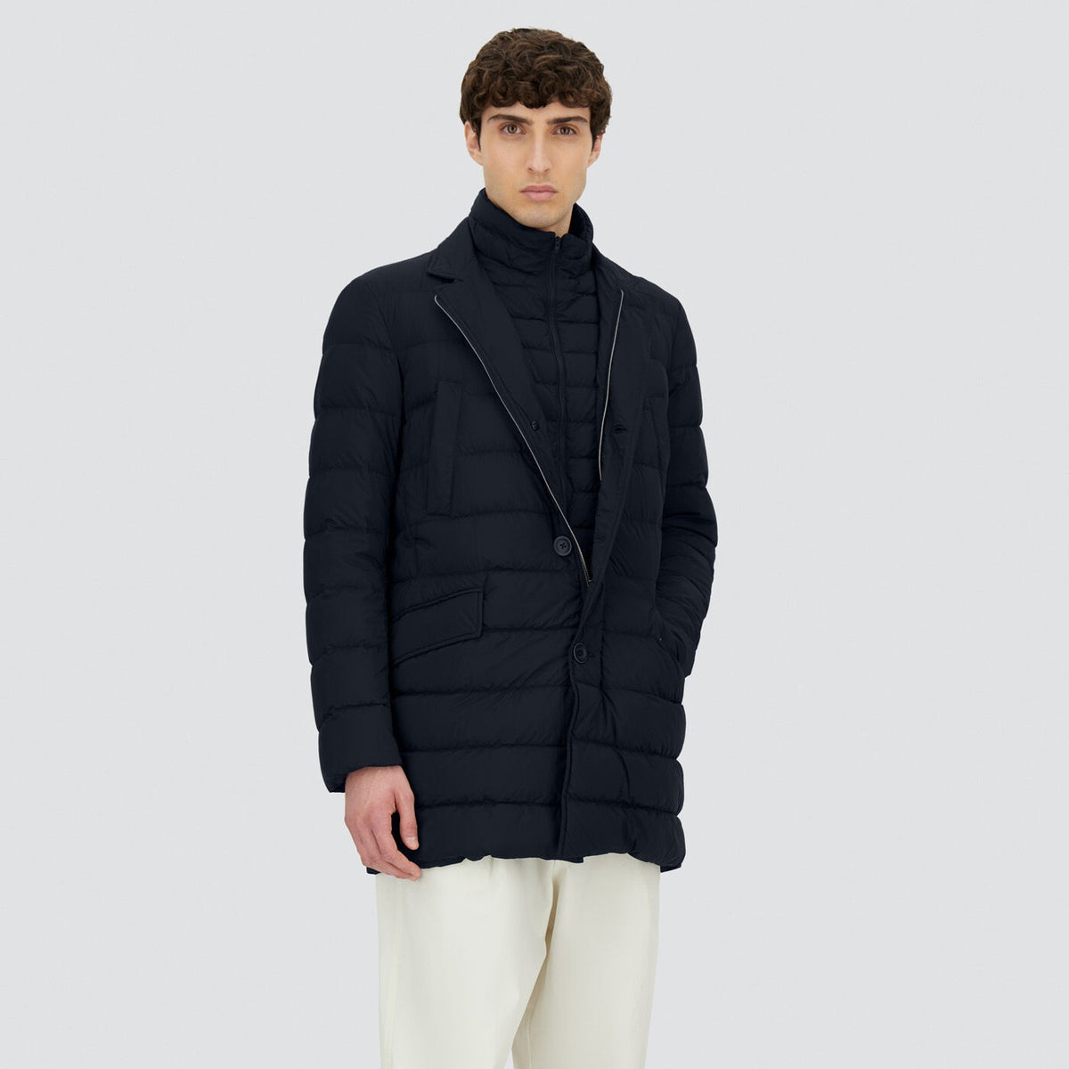 Herno La Giacca Quilted Jas Zwart