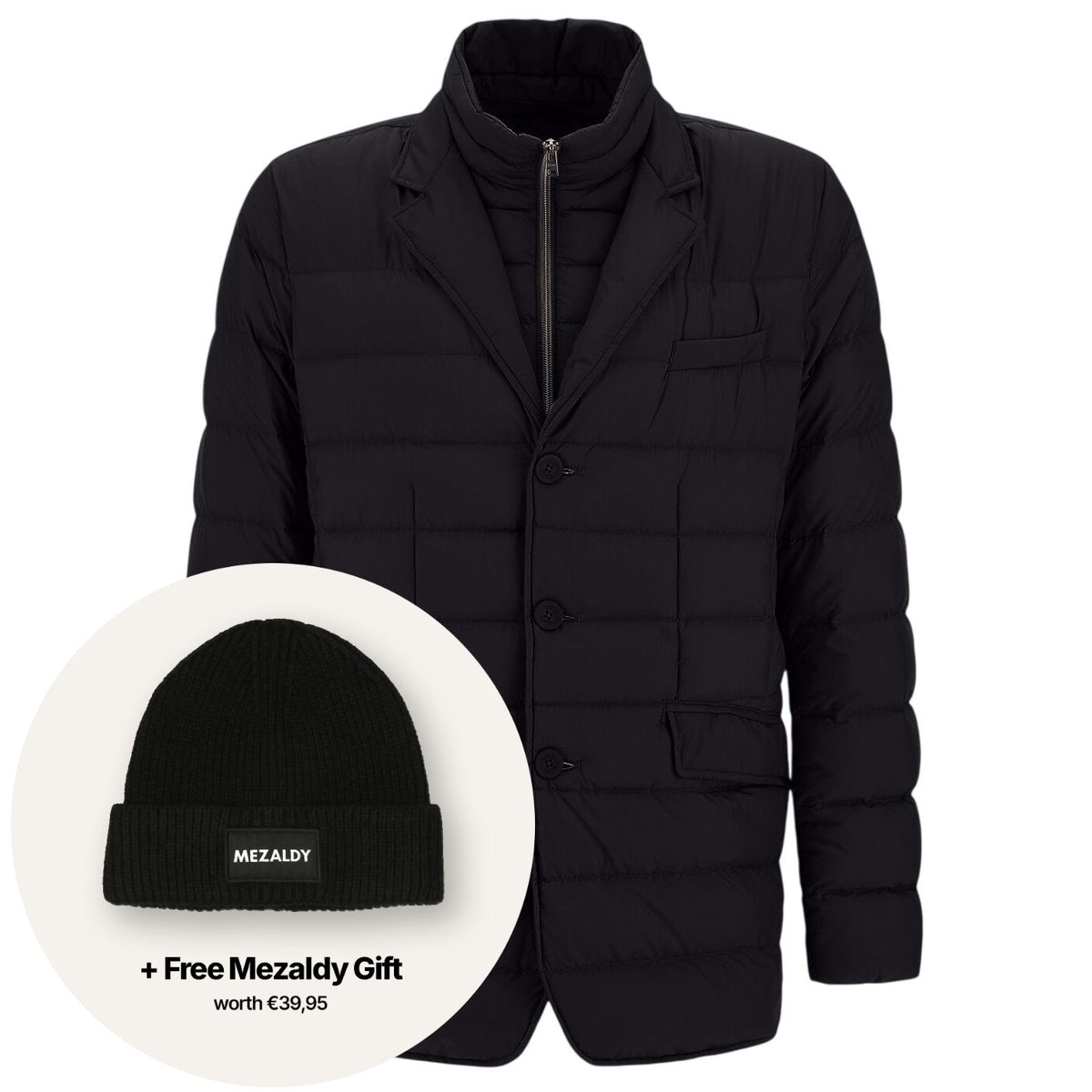 Herno La Giacca Quilted Jas Zwart