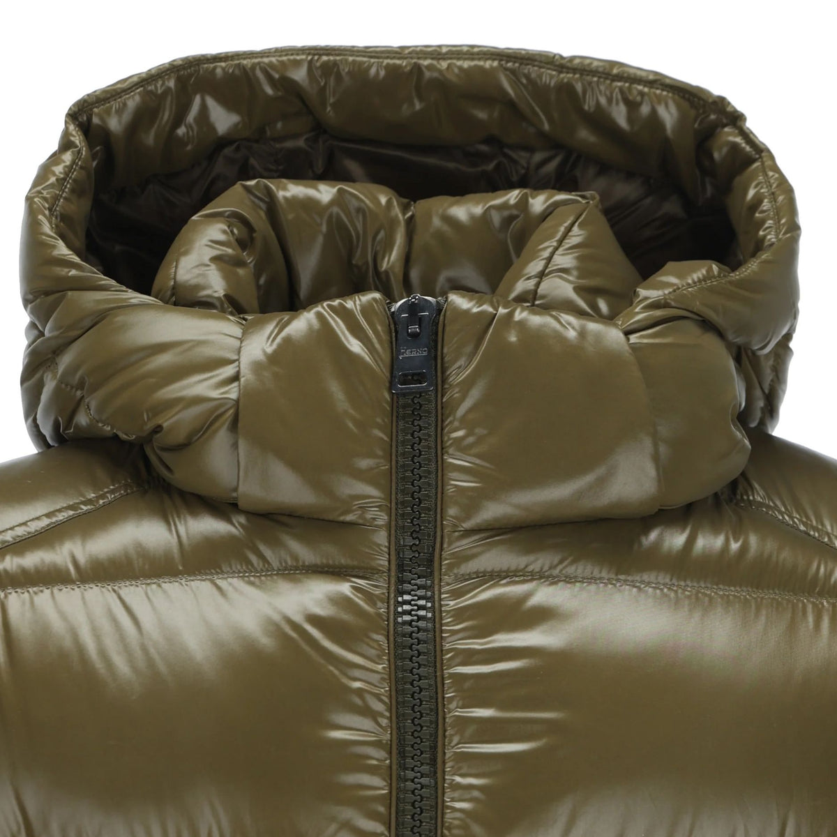 Herno Shiny Quilted Puffer Donker Groen
