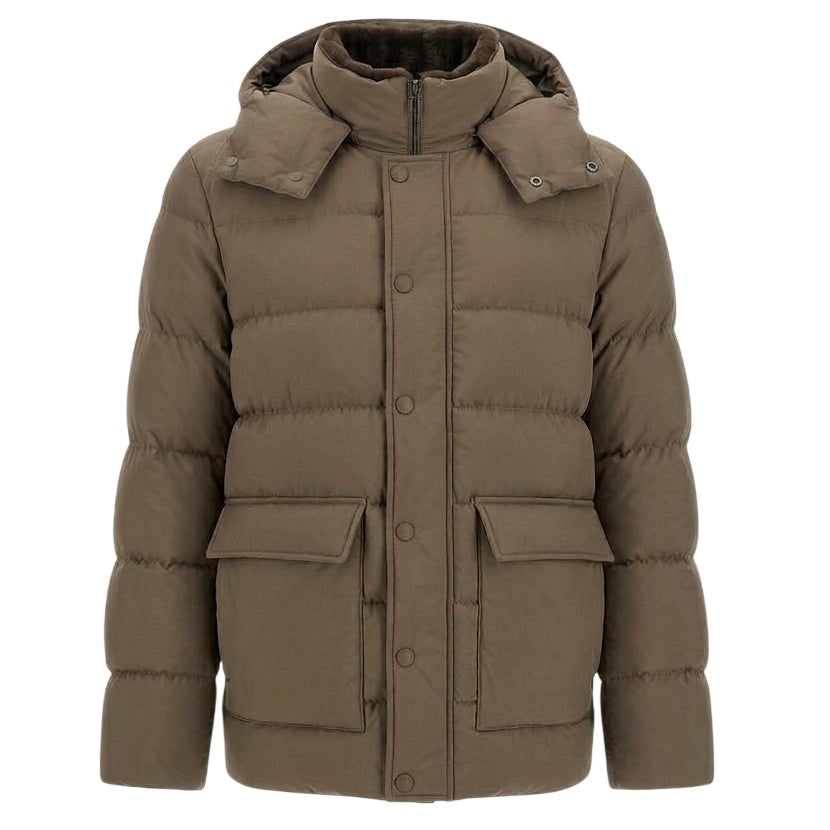 Herno Super-Matt Monogram Parka Bruin