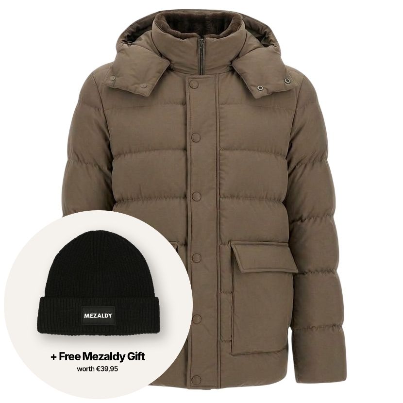 Herno Super-Matt Monogram Parka Bruin