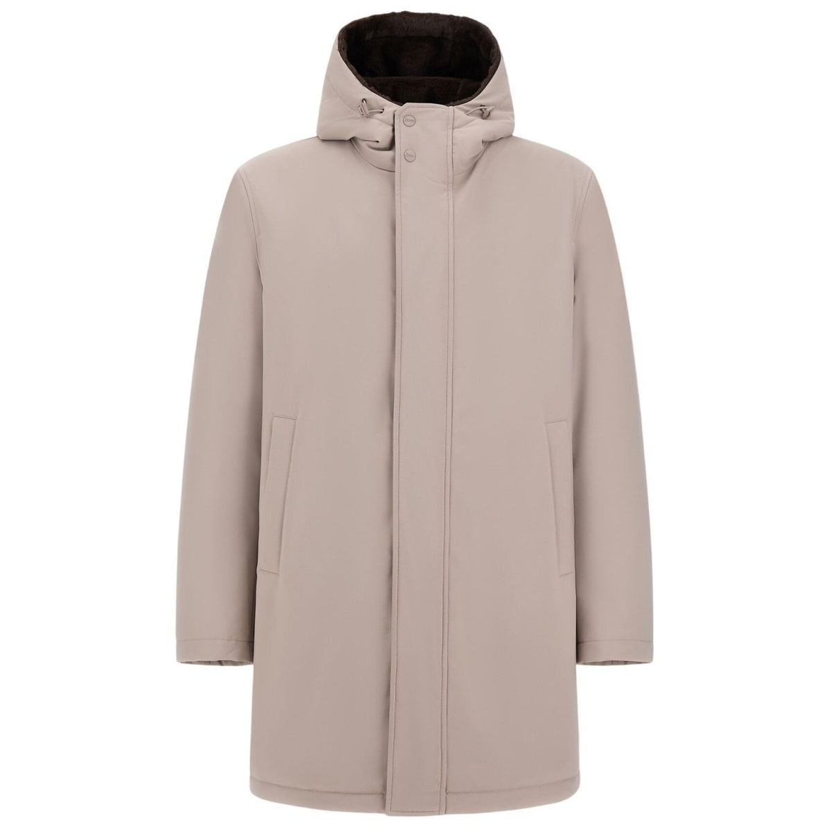 Herno Twill Fur Parka Grijs
