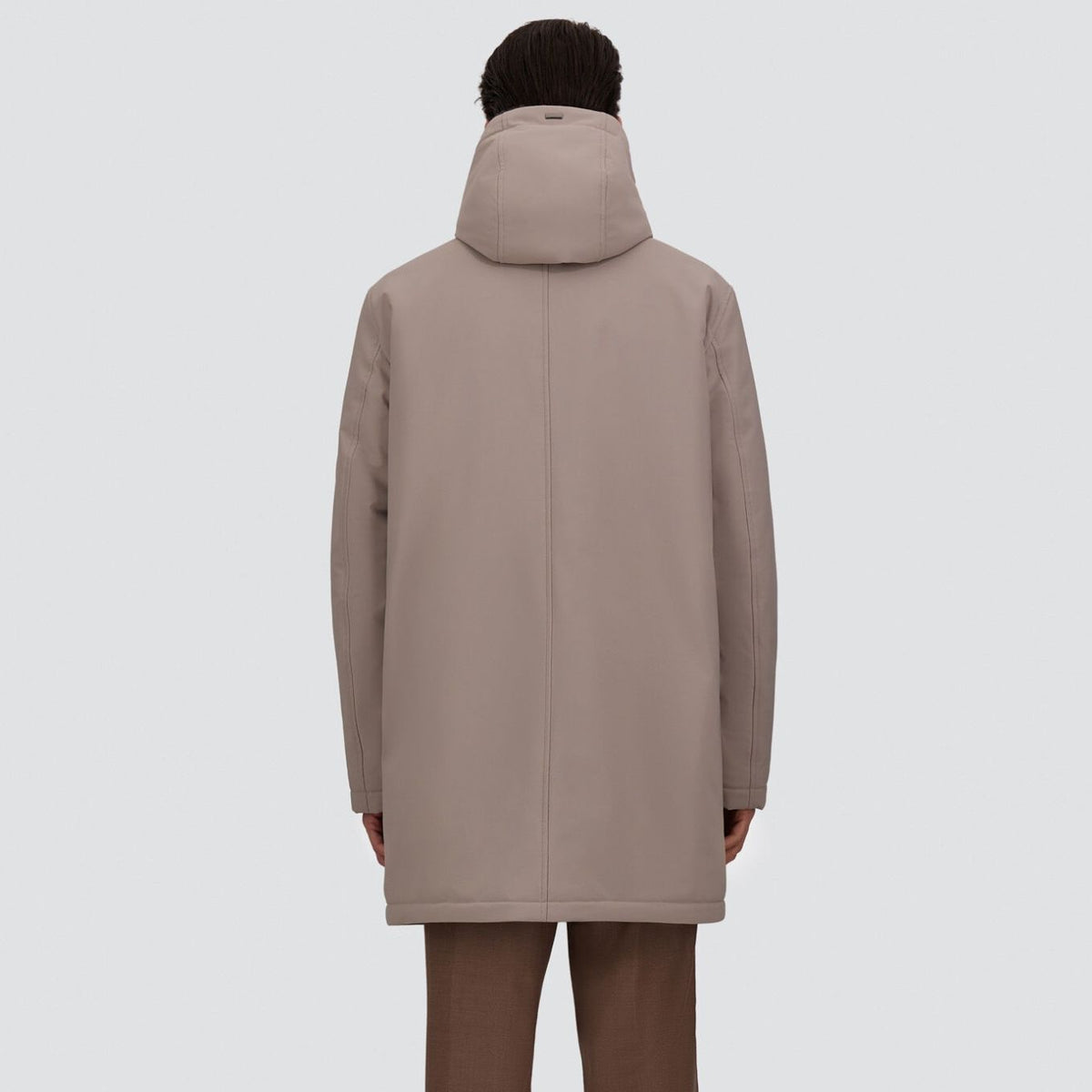 Herno Twill Fur Parka Grijs