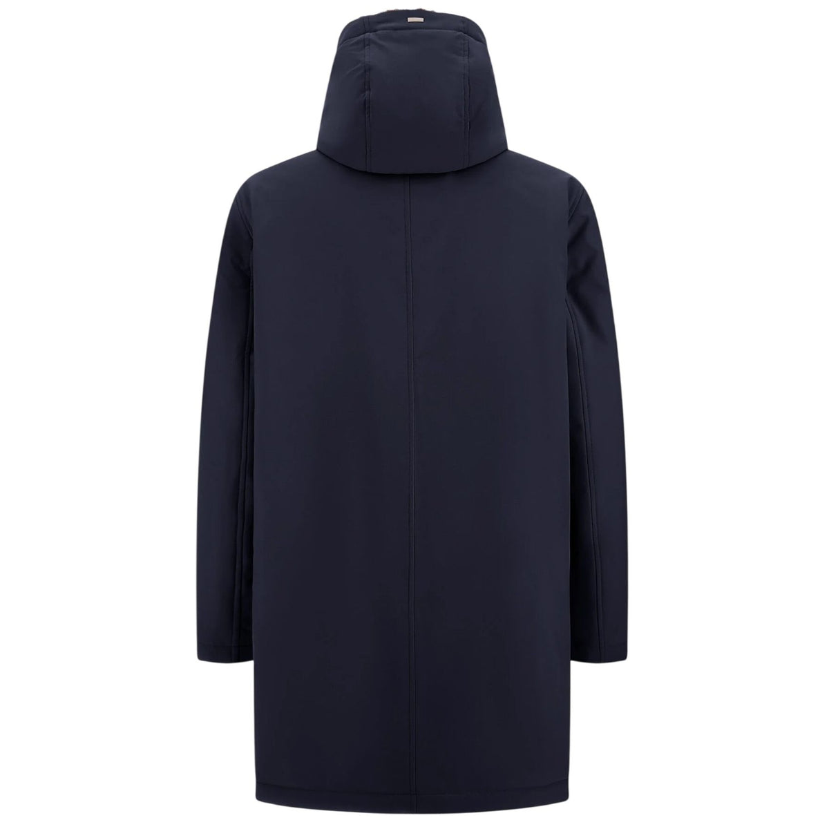 Herno Twill Fur Parka Navy