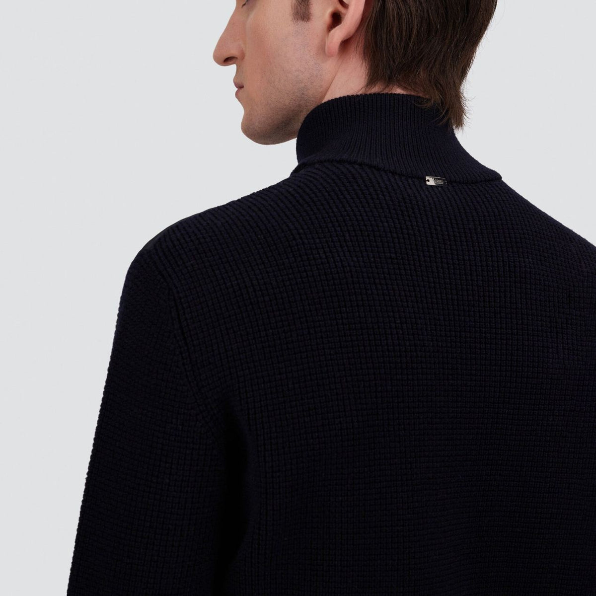 Herno Wool Cardigan Jack Navy