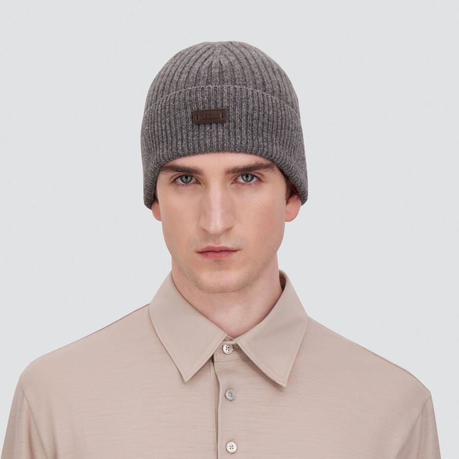Herno Wool Muts Grijs