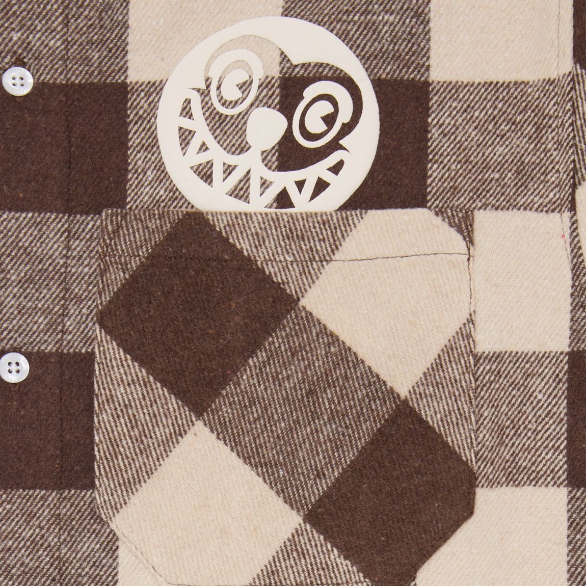 Icecream Multi Logo Check Overhemd Bruin