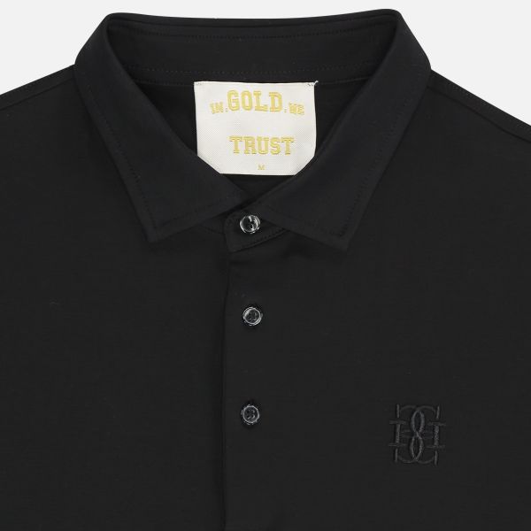 In Gold We Trust The Smooth Polo Zwart