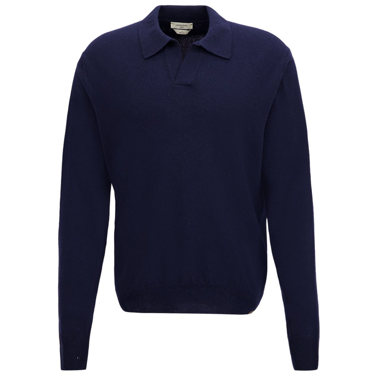 Jacob Cohën Cashmere Longsleeve Polo Donker Blauw
