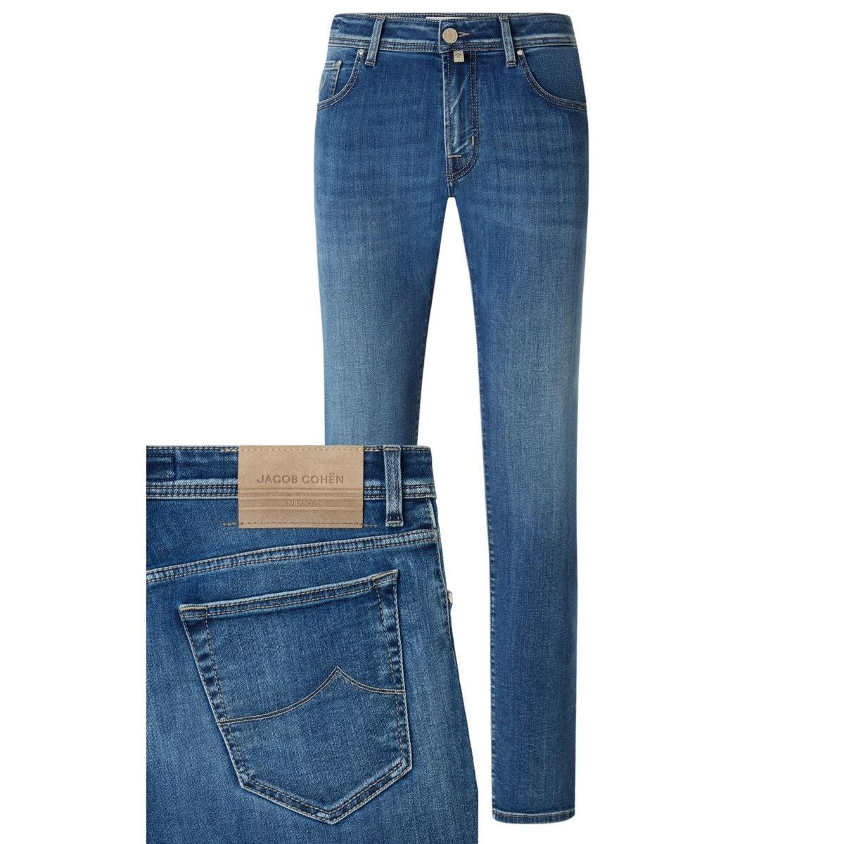 Jacob Cohën Nick Slim Jeans 300D Licht Blauw