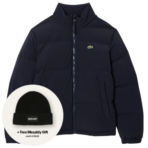 Lacoste Hooded Down Puffer Navy