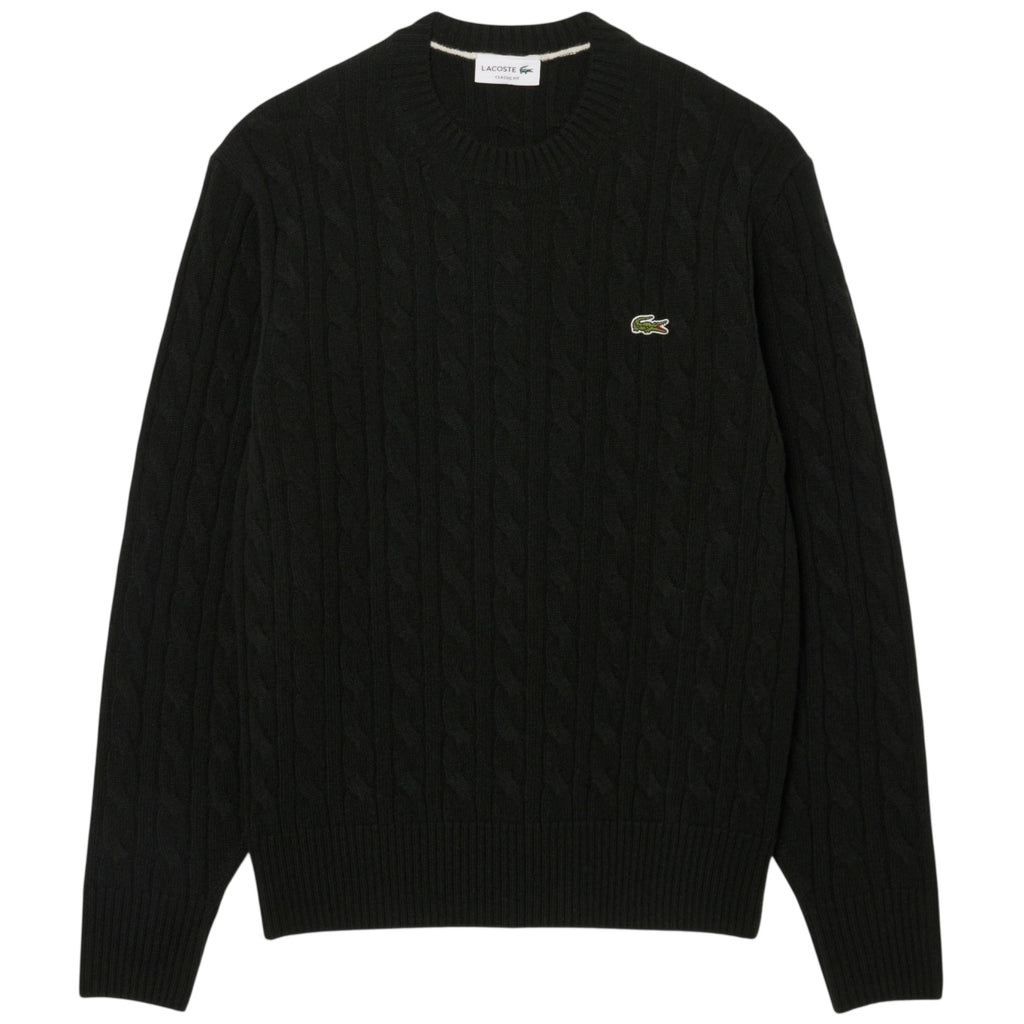 Lacoste Cable Knit Sweater Donker Groen