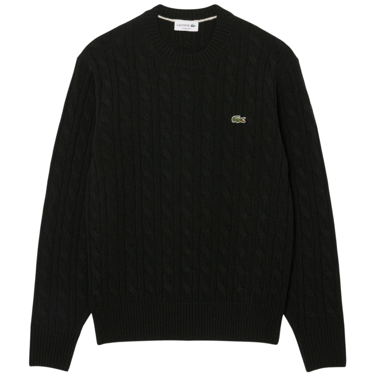 Lacoste Cable Knit Sweater Donker Groen