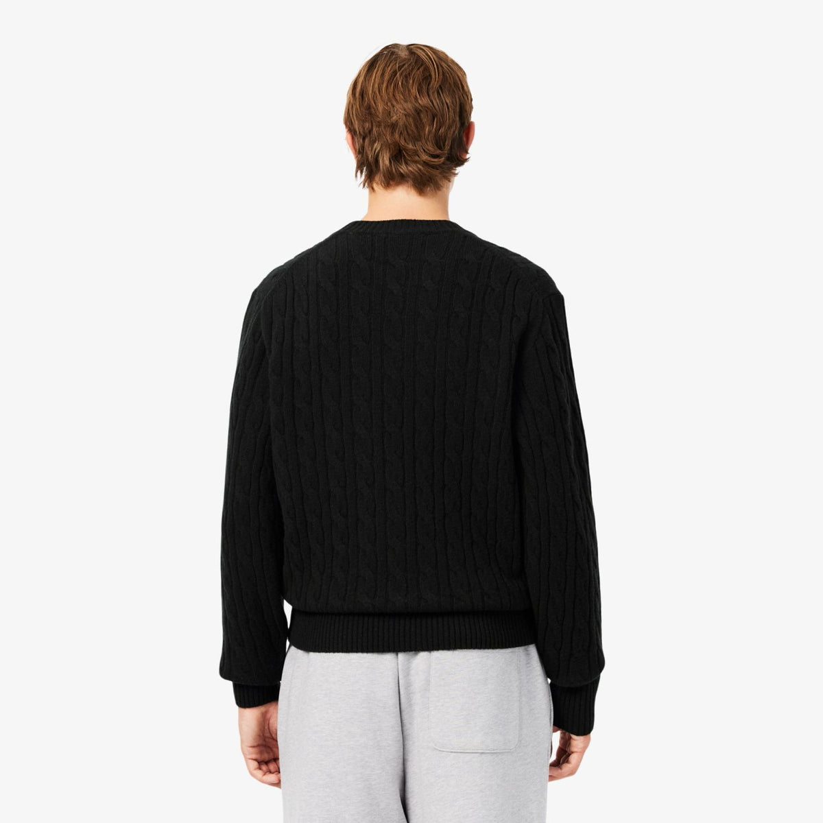 Lacoste Cable Knit Sweater Donker Groen