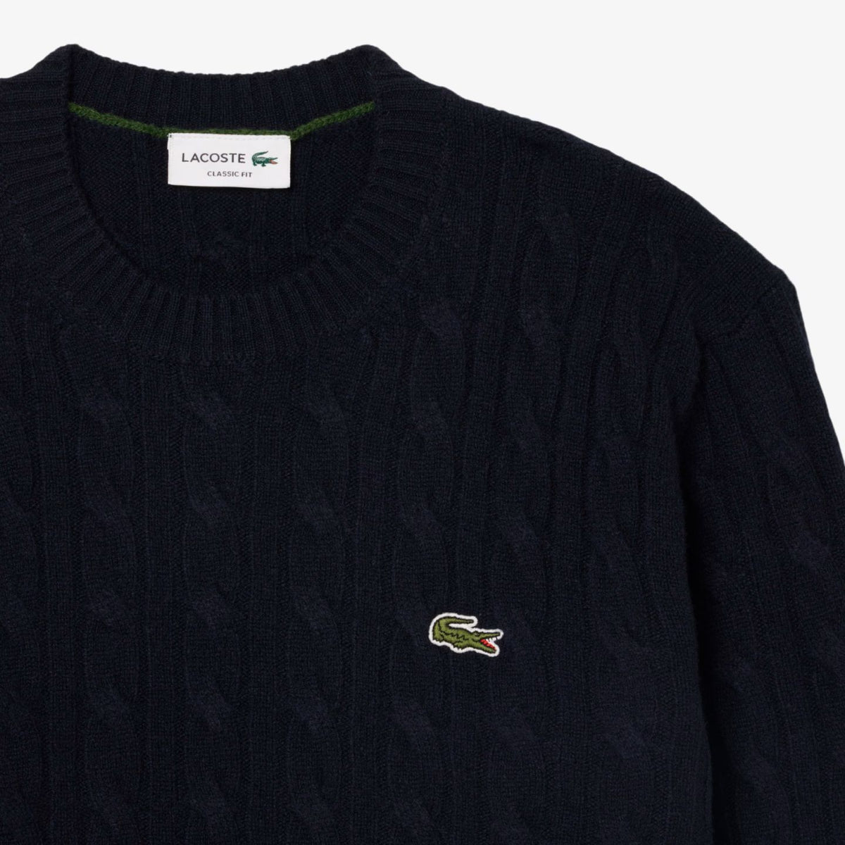 Lacoste Cable Knit Sweater Navy