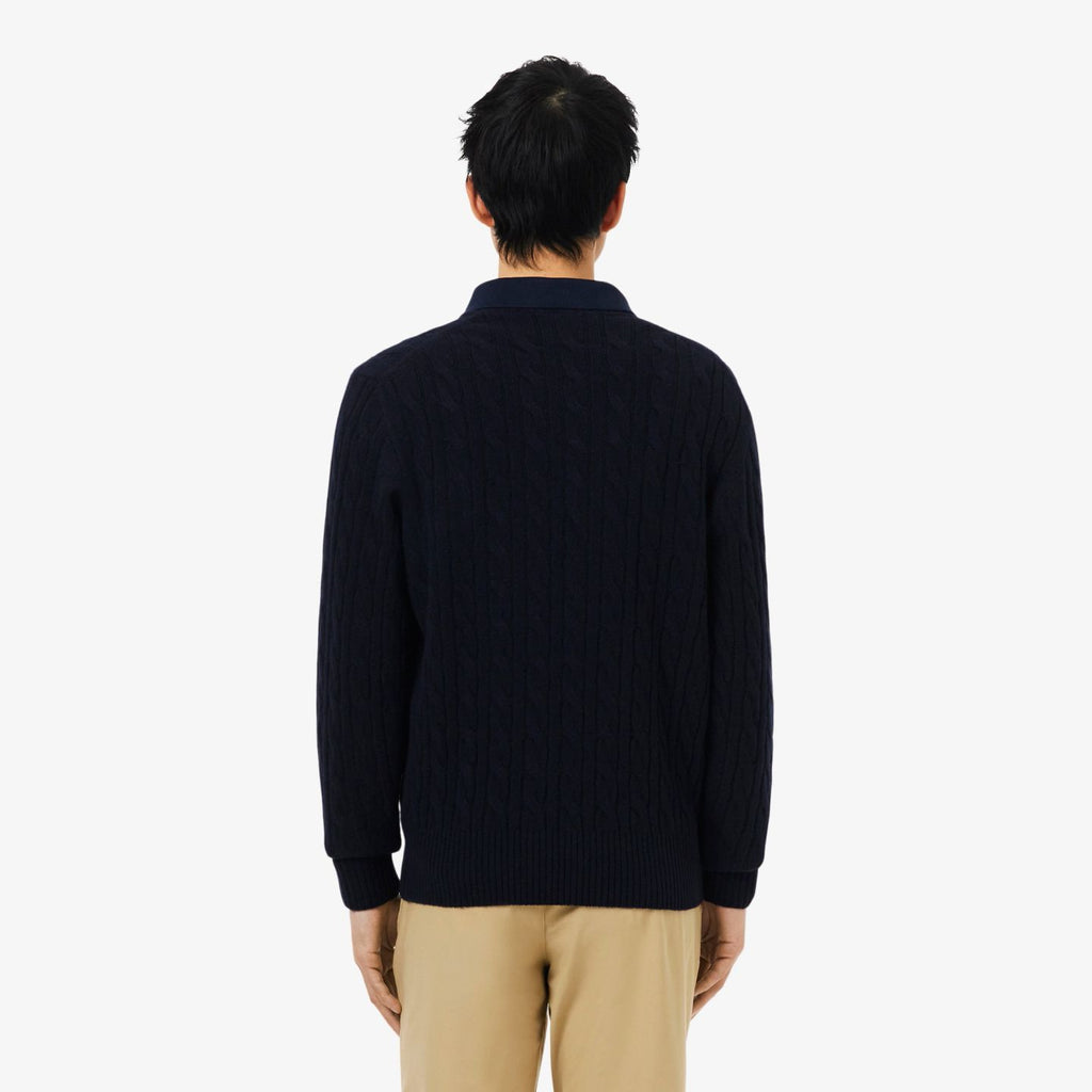 Lacoste Cable Knit Sweater Navy