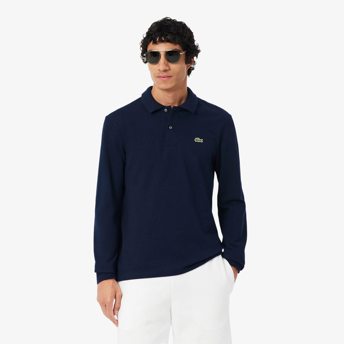 Lacoste Classic Fit Longsleeve Polo Navy