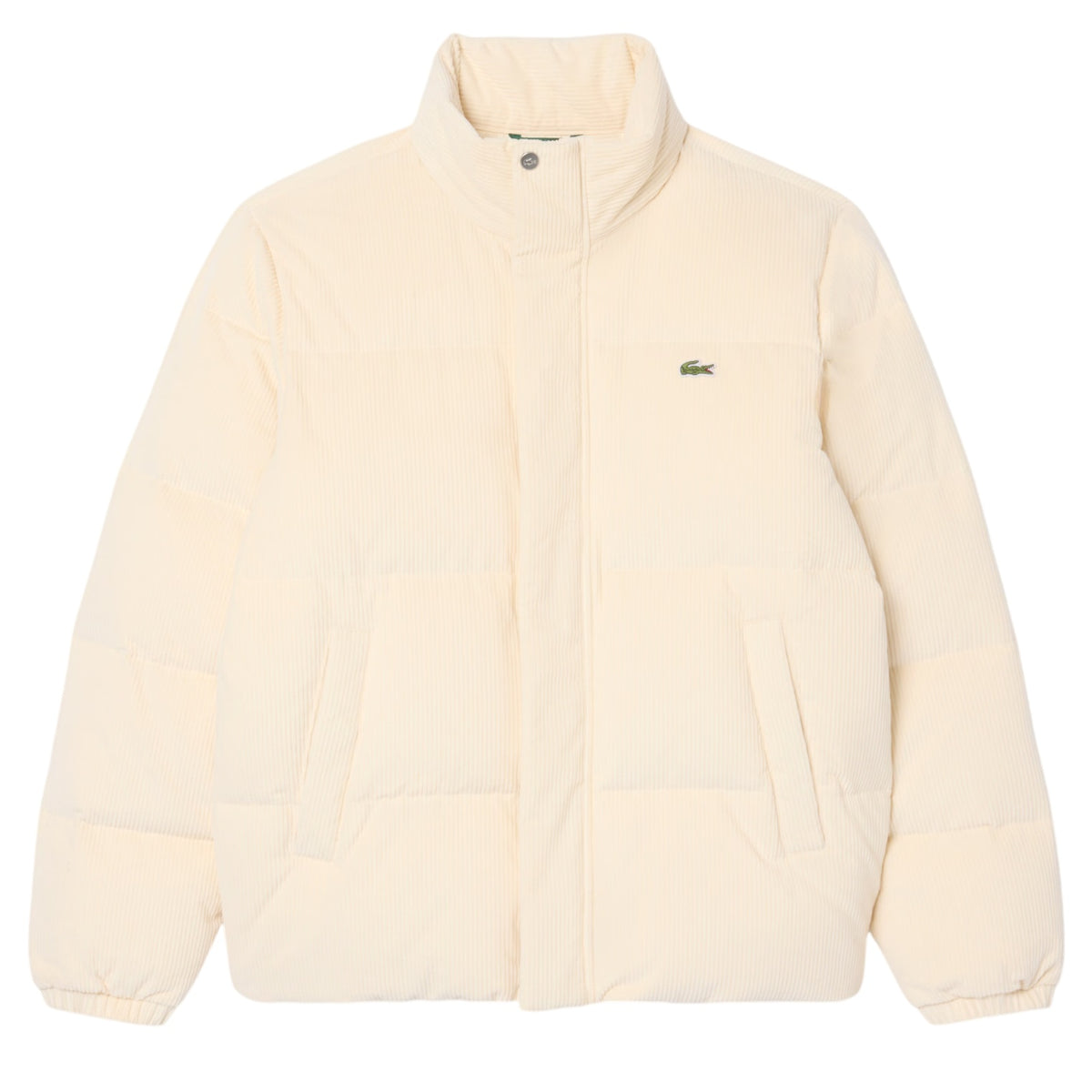 Lacoste Corduroy Down Puffer Off White
