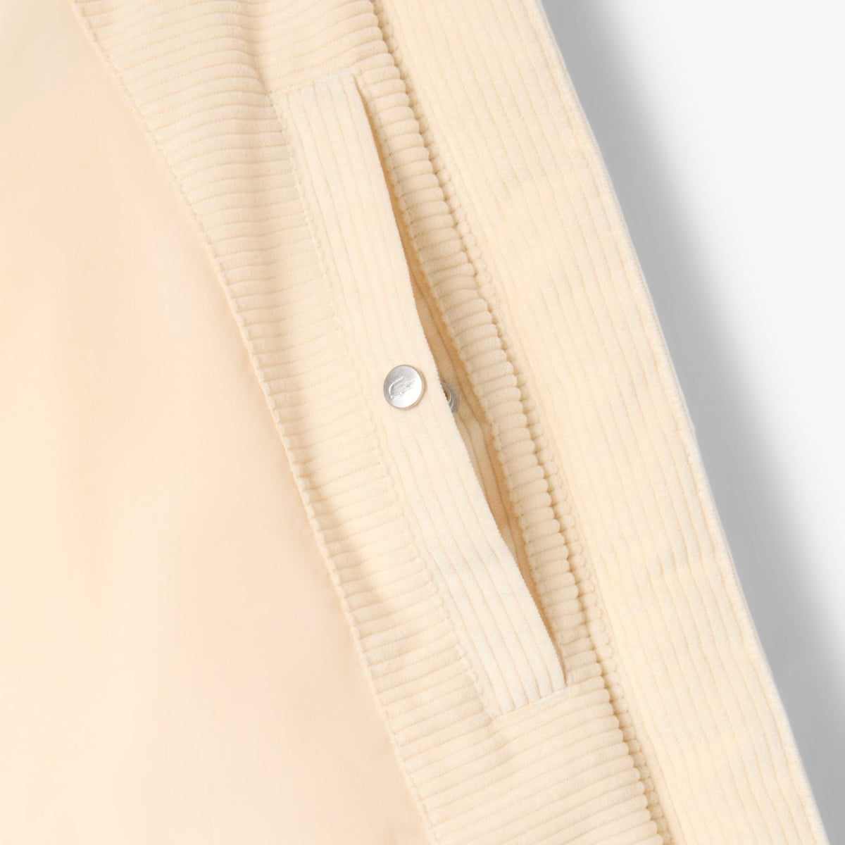 Lacoste Corduroy Down Puffer Off White