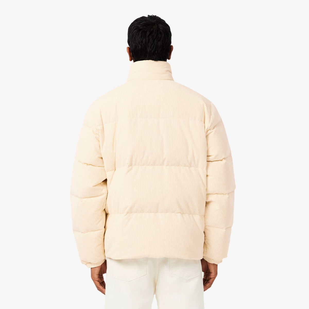 Lacoste Corduroy Down Puffer Off White