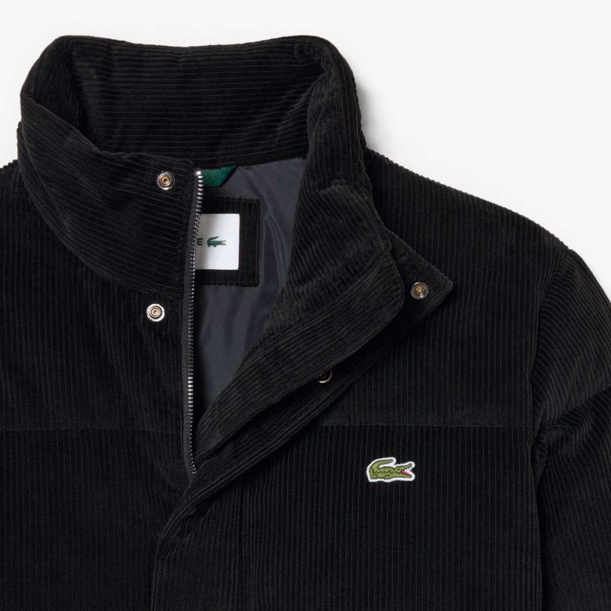 Lacoste Corduroy Down Puffer Zwart