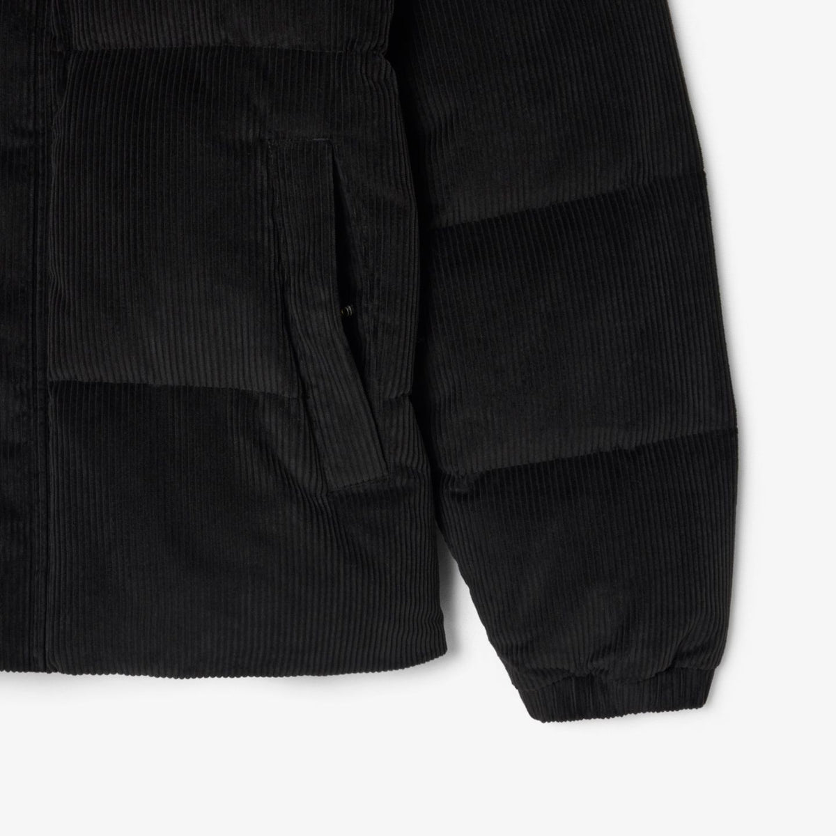 Lacoste Corduroy Down Puffer Zwart