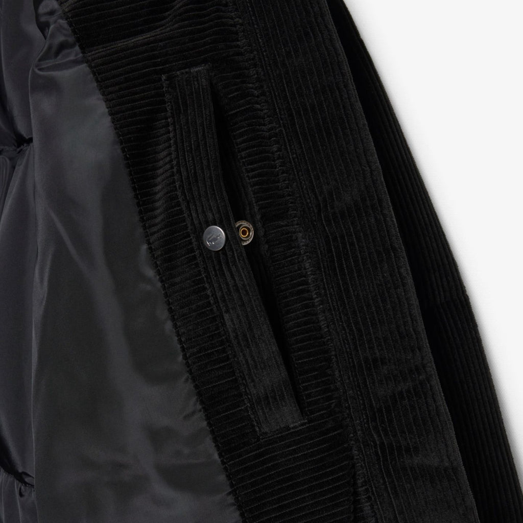 Lacoste Corduroy Down Puffer Zwart