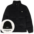 Lacoste Corduroy Down Puffer Zwart