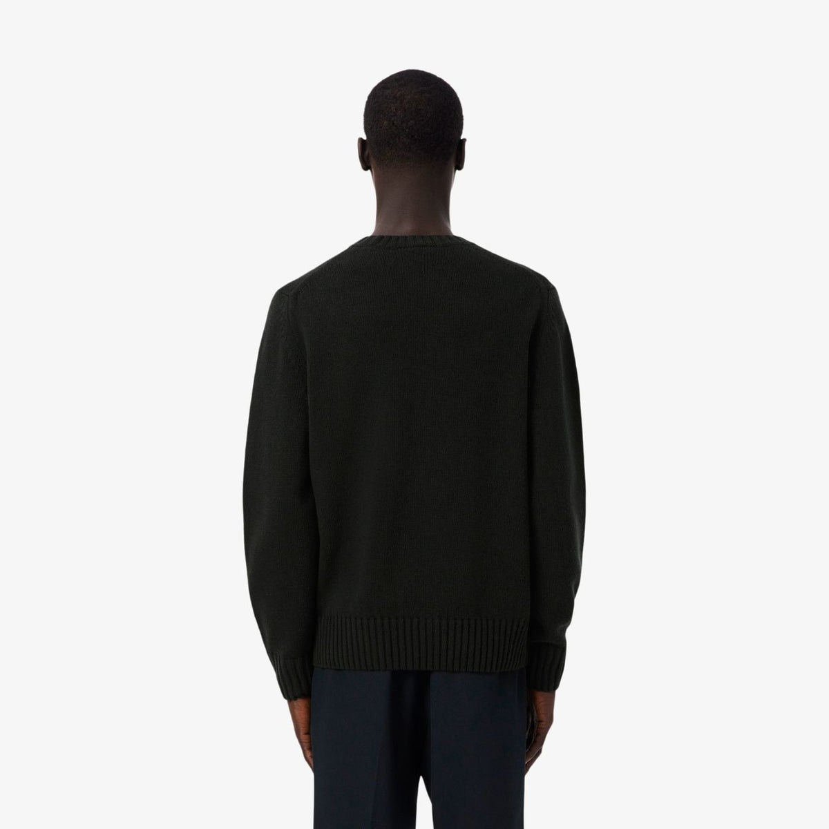 Lacoste Embroidered Shield Wool Sweater Donker Groen