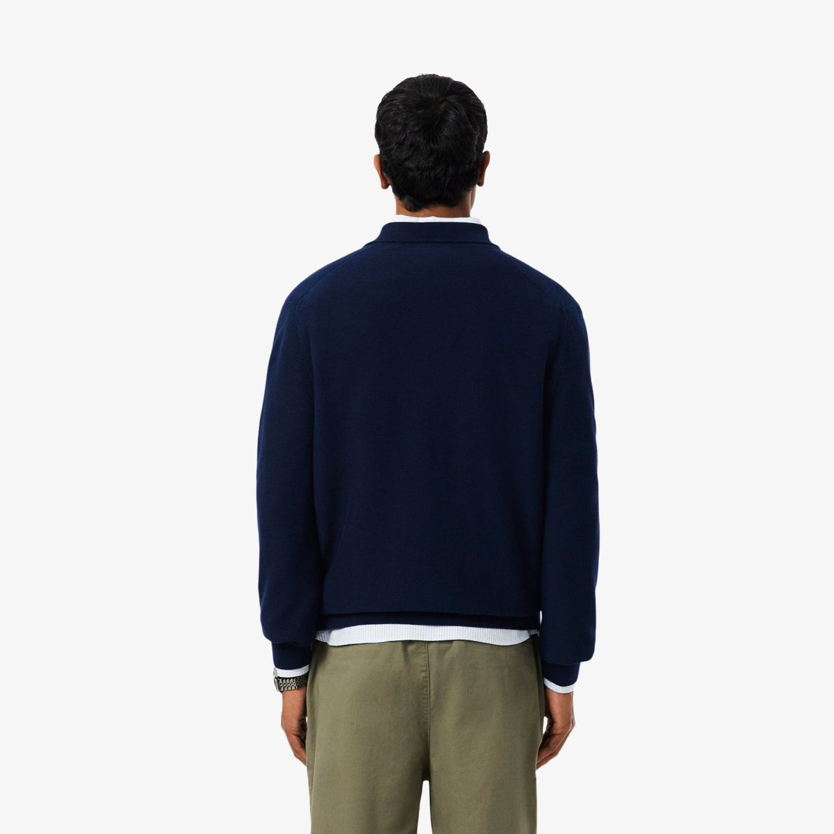 Lacoste Knitted Longsleeve Polo Navy