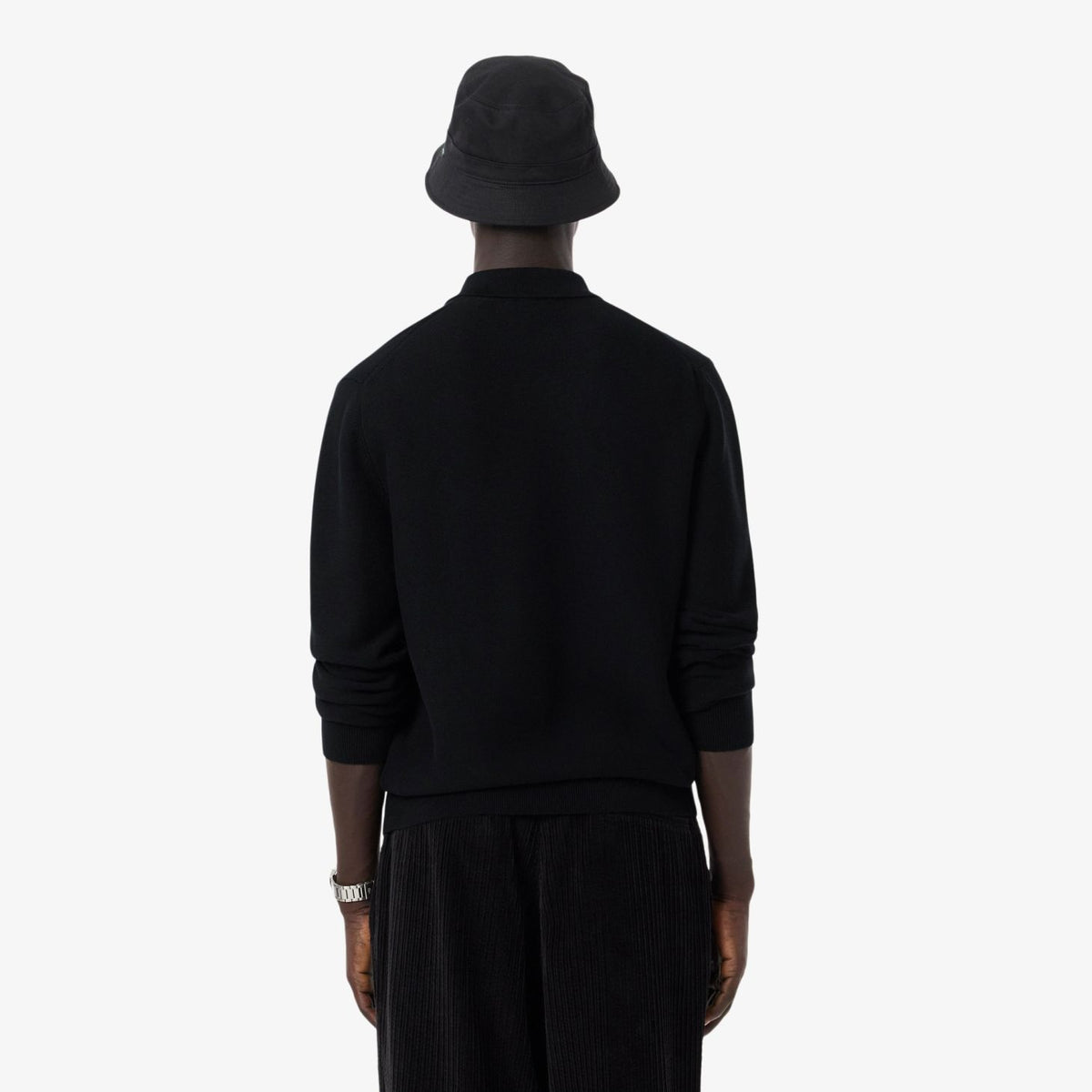 Lacoste Knitted Longsleeve Polo Zwart