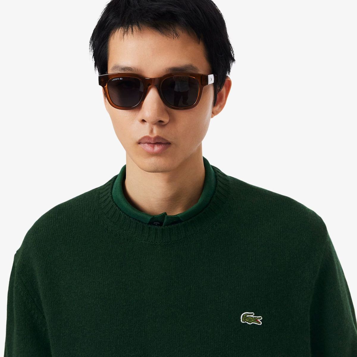 Lacoste Knitted Sweater Donker Groen