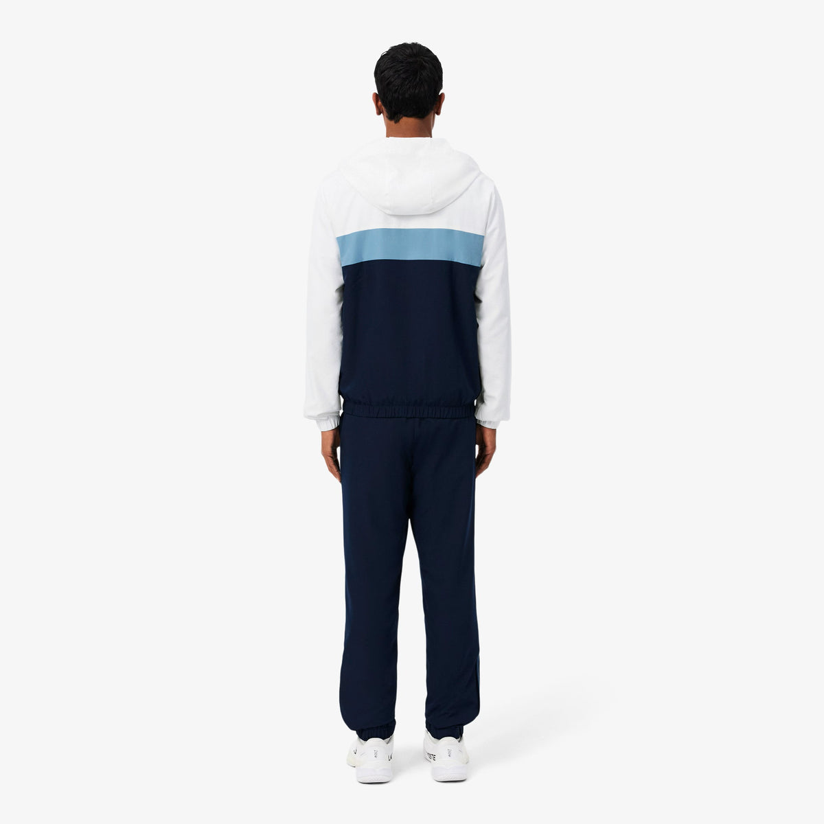Lacoste Monogram Trainingspak Navy/Wit