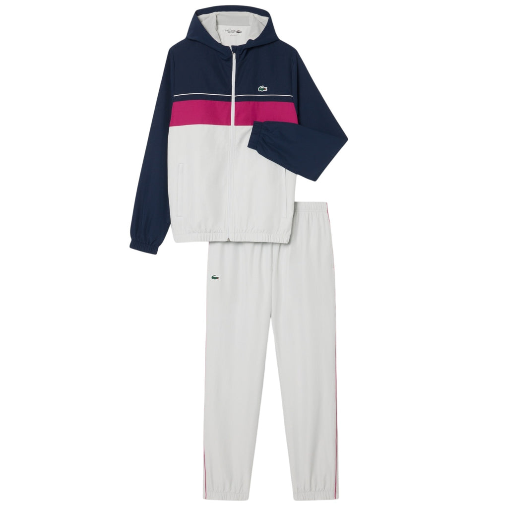 Lacoste Monogram Trainingspak Wit/Navy