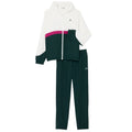 Lacoste Printed Colour-Block Trainingspak Off White/Donker Groen
