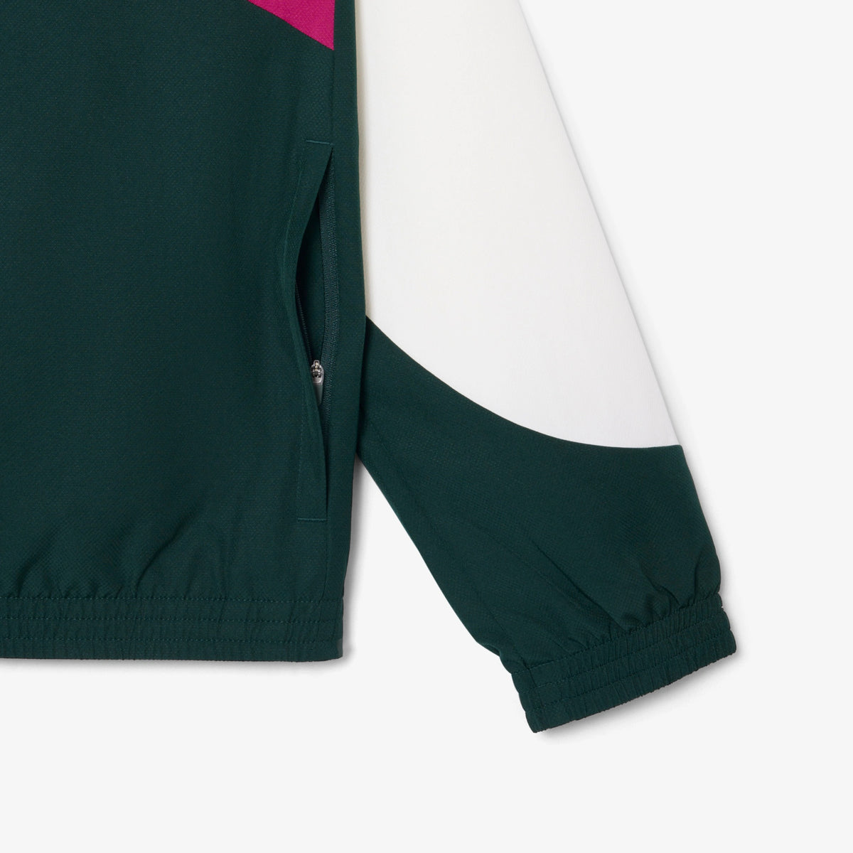 Lacoste Printed Colour-Block Trainingspak Off White/Donker Groen