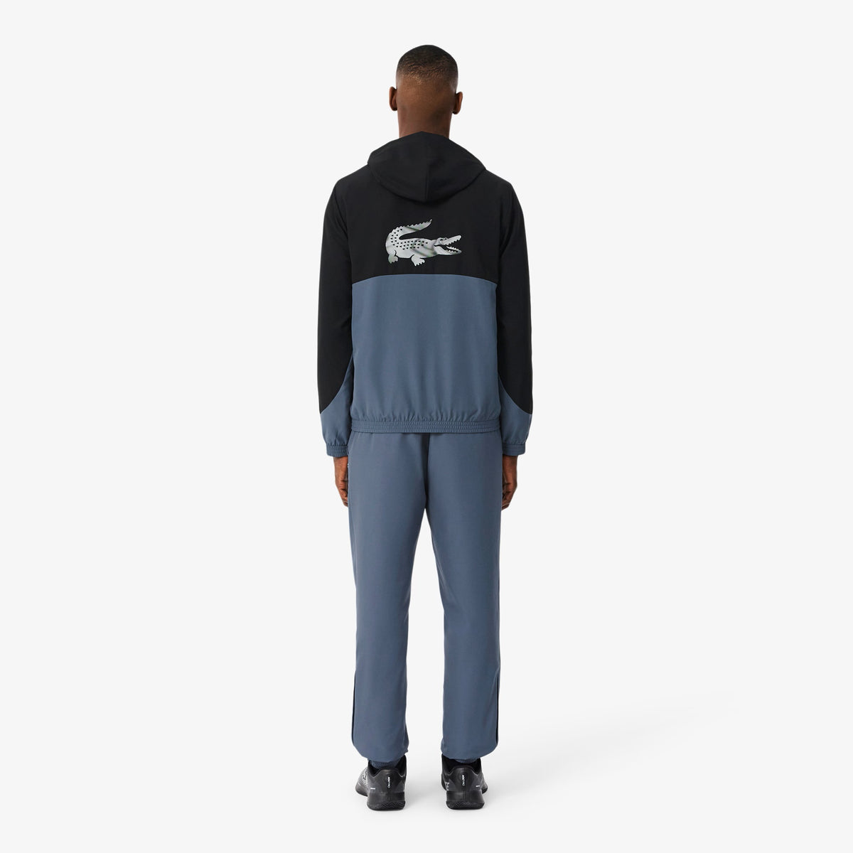Lacoste Printed Colour-Block Trainingspak Zwart/Grijs