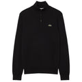 Lacoste Zipped High Neck Cotton Sweater Zwart