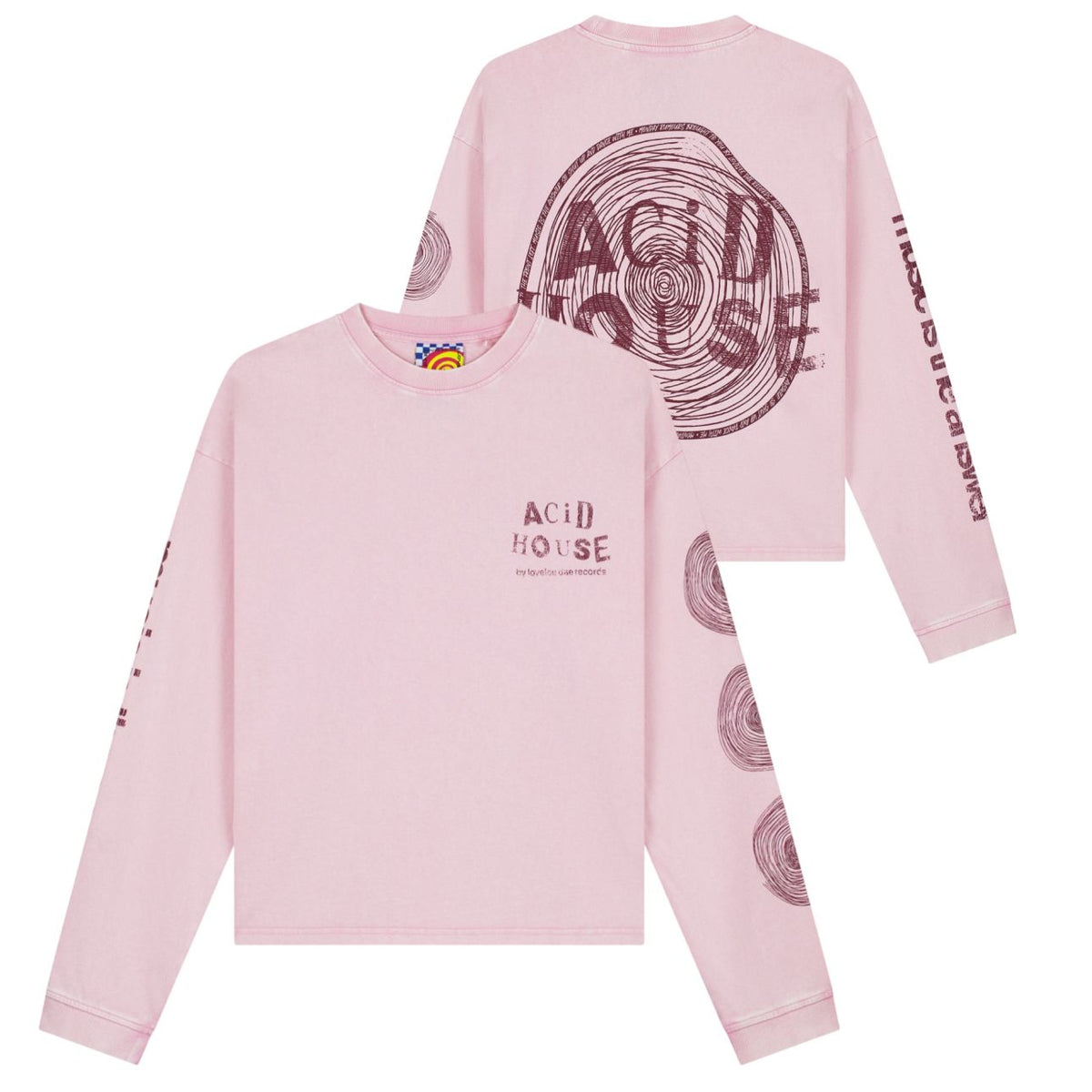Lovelee Dae Frankie Acid House Longsleeve T-shirt Roze