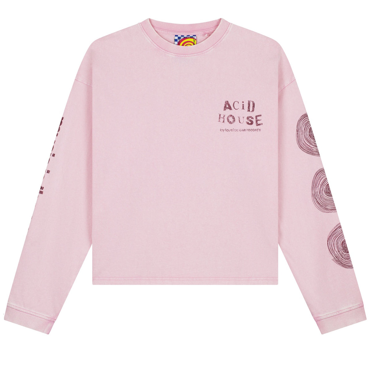 Lovelee Dae Frankie Acid House Longsleeve T-shirt Roze