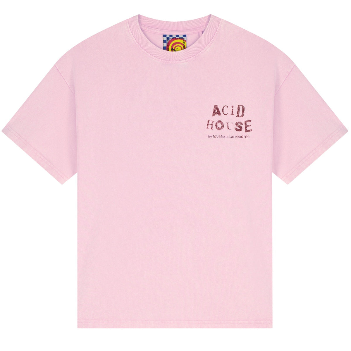 Lovelee Dae Frankie Acid House T-shirt Roze